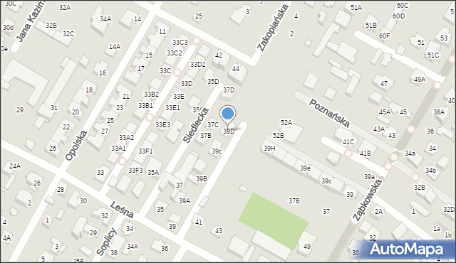 Marki, Leśna, 39D, mapa Marki