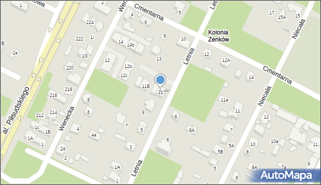 Marki, Letnia, 11, mapa Marki