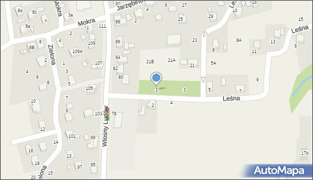 Marklowice, Leśna, 1, mapa Marklowice