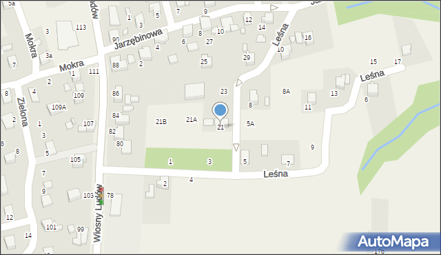 Marklowice, Leśna, 21, mapa Marklowice