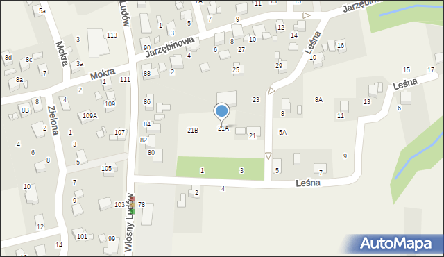 Marklowice, Leśna, 21A, mapa Marklowice