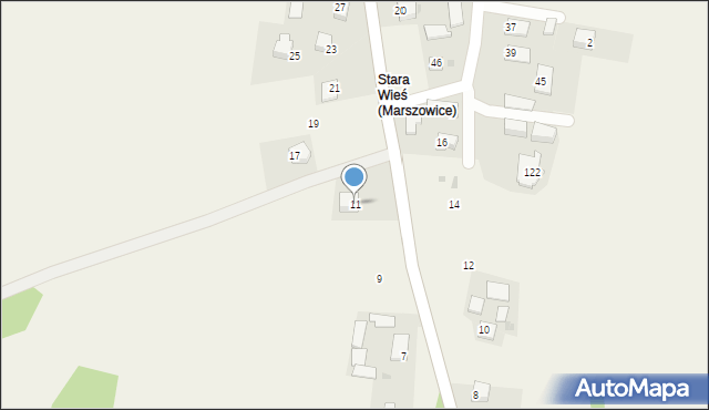 Marszowice, Leśna, 11, mapa Marszowice