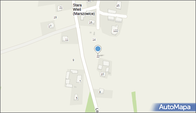 Marszowice, Leśna, 12, mapa Marszowice