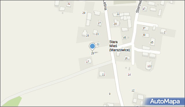Marszowice, Leśna, 19, mapa Marszowice