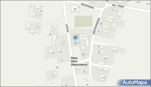 Marszowice, Leśna, 20, mapa Marszowice