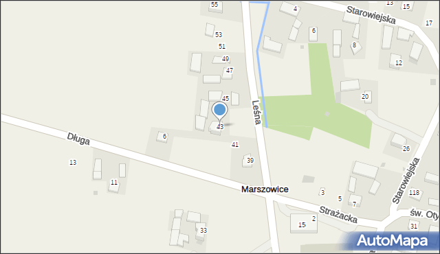 Marszowice, Leśna, 43, mapa Marszowice
