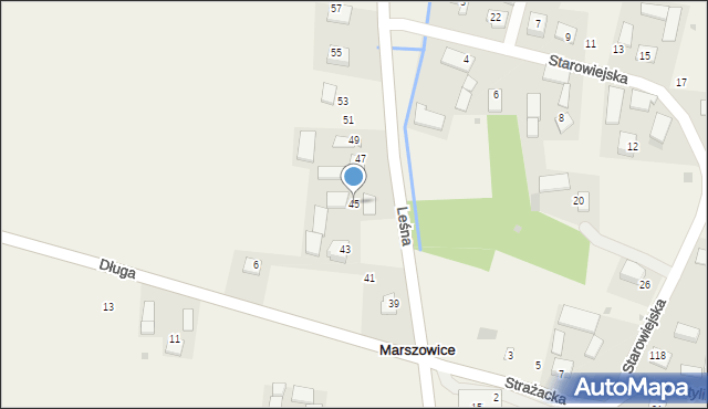 Marszowice, Leśna, 45, mapa Marszowice