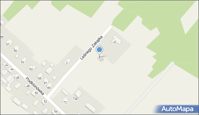 Masłów Pierwszy, Leśnego Zakątka, 6, mapa Masłów Pierwszy