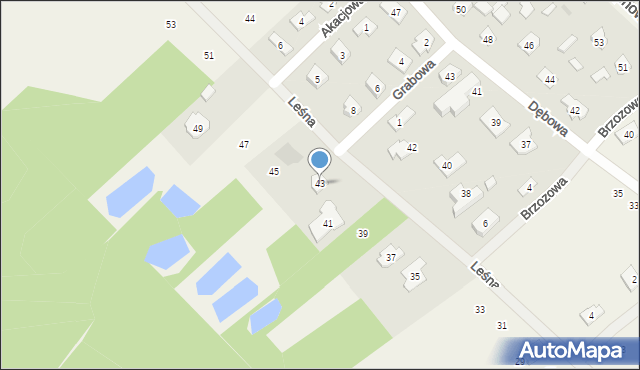 Maszewo Duże, Leśna, 43, mapa Maszewo Duże