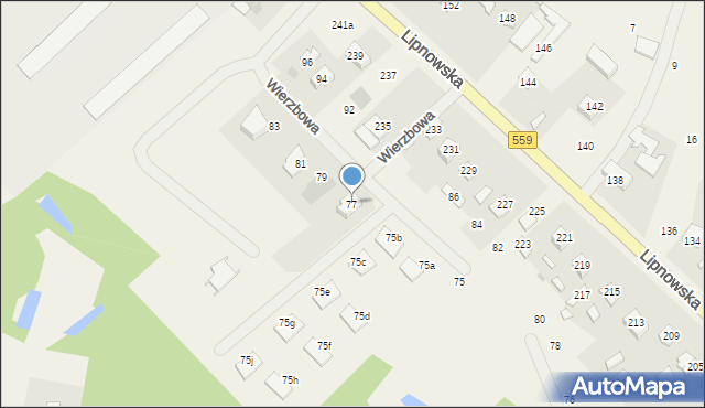 Maszewo Duże, Leśna, 77, mapa Maszewo Duże