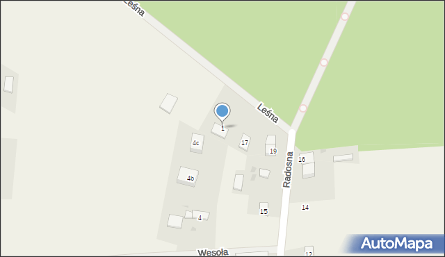 Michałów, Leśna, 1, mapa Michałów