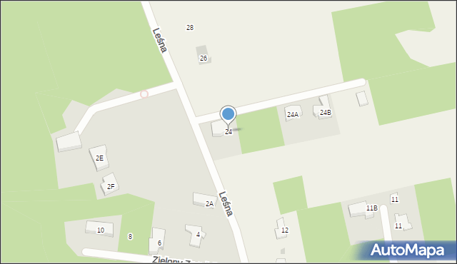 Michałów-Grabina, Leśna, 24, mapa Michałów-Grabina