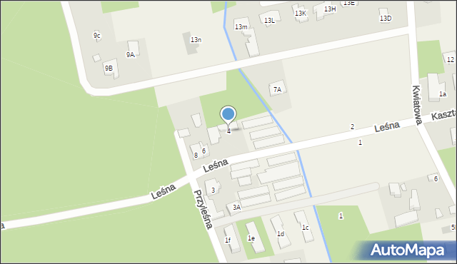 Michałów-Grabina, Leśna, 4, mapa Michałów-Grabina