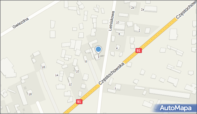 Michałów Rudnicki, Letniskowa, 1, mapa Michałów Rudnicki