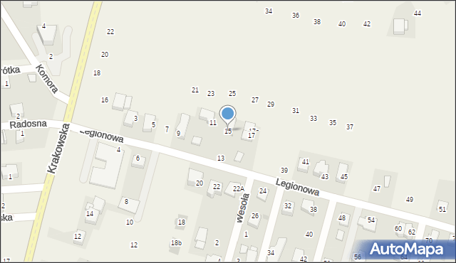 Michałowice, Legionowa, 15, mapa Michałowice