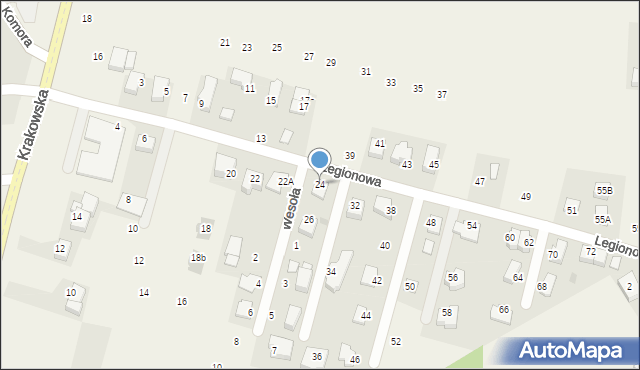 Michałowice, Legionowa, 24, mapa Michałowice
