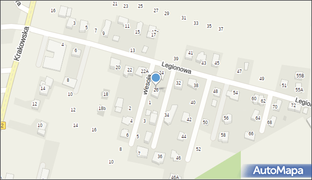 Michałowice, Legionowa, 26, mapa Michałowice