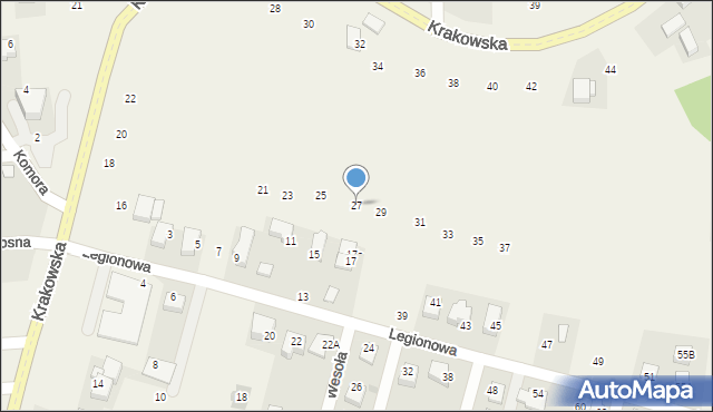 Michałowice, Legionowa, 27, mapa Michałowice