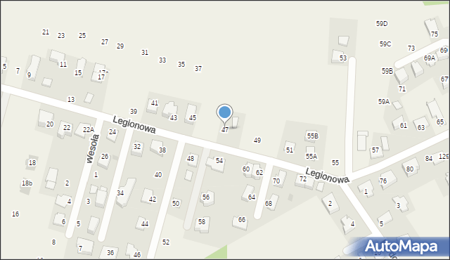 Michałowice, Legionowa, 47, mapa Michałowice