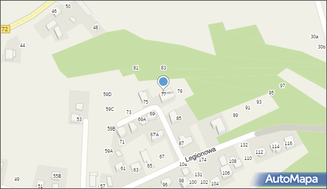 Michałowice, Legionowa, 77, mapa Michałowice