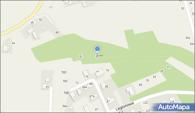 Michałowice, Legionowa, 83, mapa Michałowice