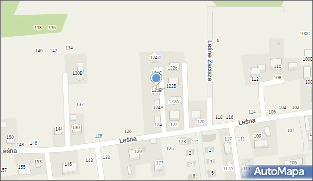 Michałowice, Leśna, 124B, mapa Michałowice