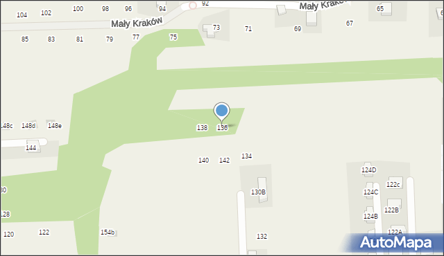 Michałowice, Leśna, 136, mapa Michałowice