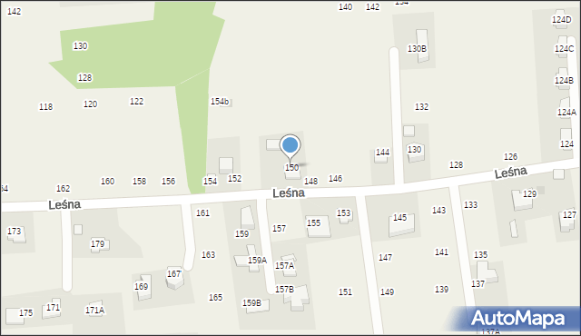 Michałowice, Leśna, 150, mapa Michałowice