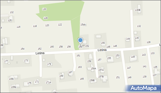 Michałowice, Leśna, 154, mapa Michałowice