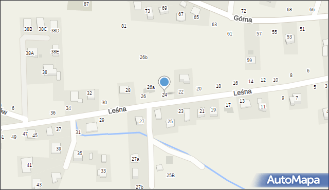 Michałowice, Leśna, 24, mapa Michałowice