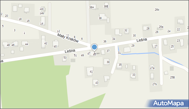 Michałowice, Leśna, 45, mapa Michałowice