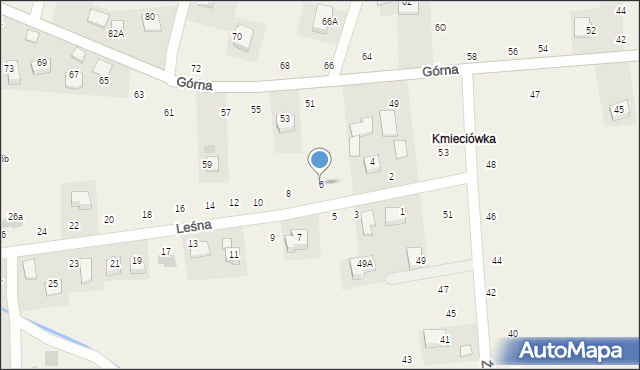 Michałowice, Leśna, 6, mapa Michałowice