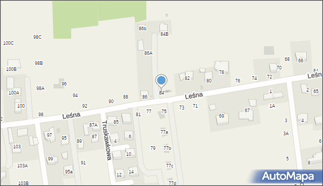 Michałowice, Leśna, 84, mapa Michałowice