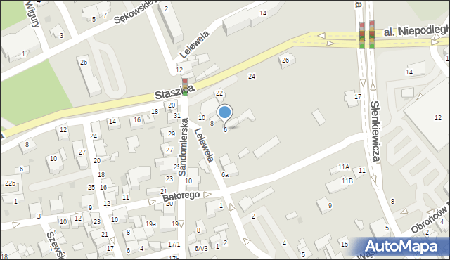 Mielec, Lelewela, 6, mapa Mielca