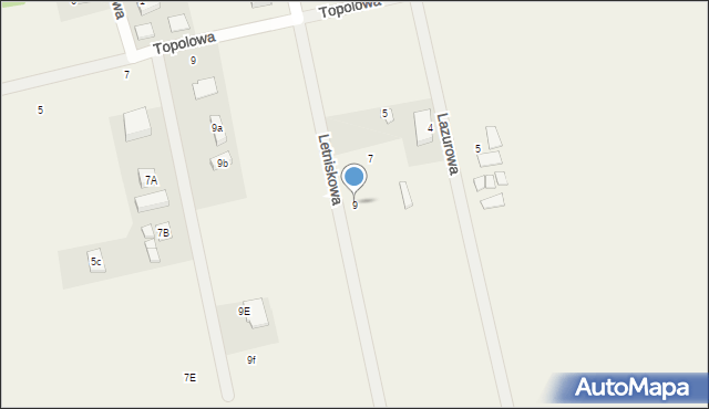 Mielenko, Letniskowa, 9, mapa Mielenko