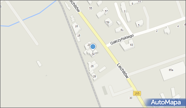 Mielno, Lechitów, 24, mapa Mielno