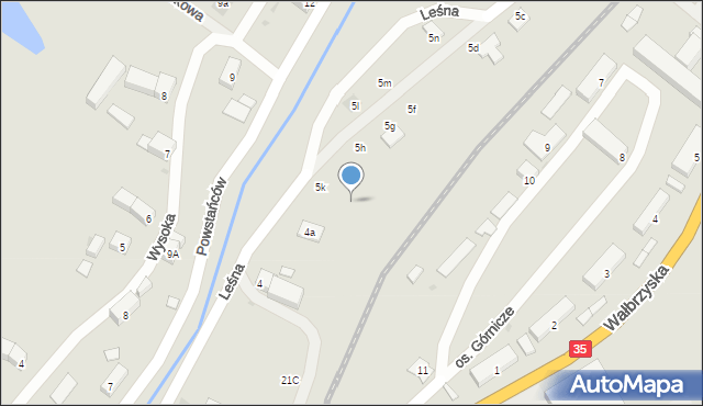Mieroszów, Leśna, 5j, mapa Mieroszów