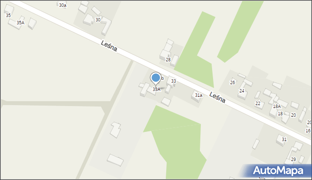 Mierzęcice, Leśna, 33A, mapa Mierzęcice