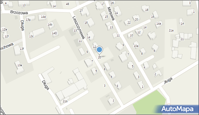 Mierzyn, Leszczynowa, 10, mapa Mierzyn