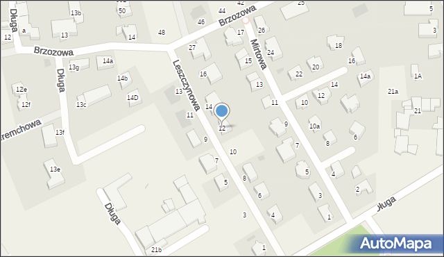 Mierzyn, Leszczynowa, 12, mapa Mierzyn