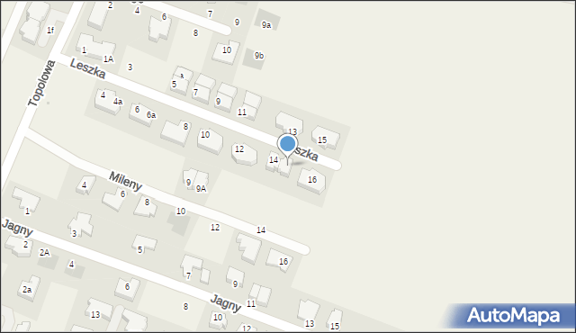 Mierzyn, Leszka, 14a, mapa Mierzyn
