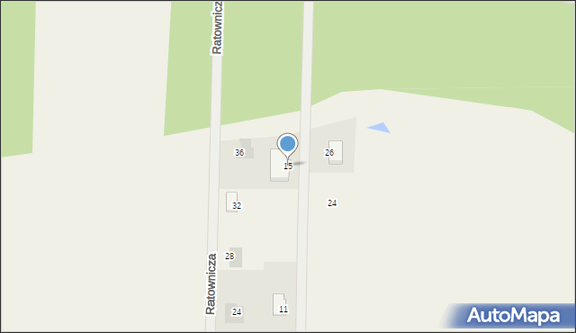 Mierzynek, Leśna, 15, mapa Mierzynek