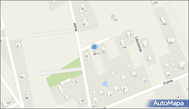 Miętne, Leśna, 18, mapa Miętne