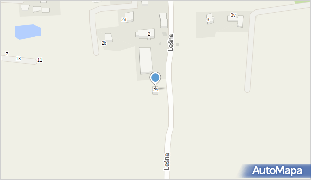 Mikoszewo, Leśna, 2A, mapa Mikoszewo