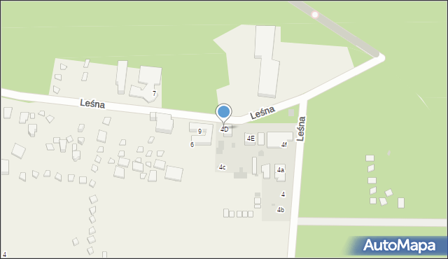 Mikoszewo, Leśna, 4D, mapa Mikoszewo