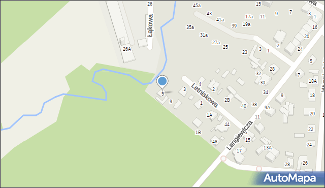 Mińsk Mazowiecki, Letniskowa, 5, mapa Mińsk Mazowiecki