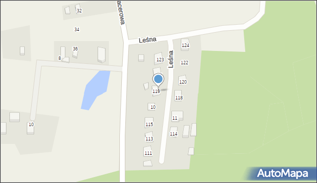 Mirachowo, Leśna, 8, mapa Mirachowo