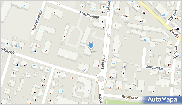 Mława, Lelewela Joachima, 3, mapa Mława