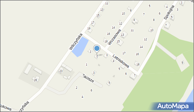 Mlecze, Letniskowa, 2, mapa Mlecze