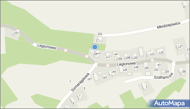 Młodziejowice, Legionowa, 115, mapa Młodziejowice